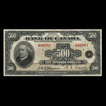 Canada, Bank of Canada, 500 dollars <br /> 1935