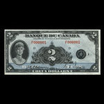 Canada, Bank of Canada, 2 dollars <br /> 1935