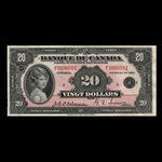 Canada, Bank of Canada, 20 dollars <br /> 1935