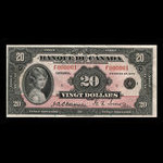 Canada, Bank of Canada, 20 dollars <br /> 1935