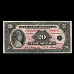 Canada, Bank of Canada, 20 dollars <br /> 1935