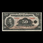 Canada, Bank of Canada, 50 dollars <br /> 1935