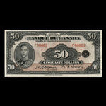 Canada, Bank of Canada, 50 dollars <br /> 1935