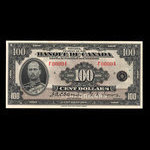 Canada, Bank of Canada, 100 dollars <br /> 1935