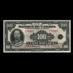 Canada, Bank of Canada, 100 dollars <br /> 1935