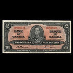 Canada, Bank of Canada, 2 dollars : January 2, 1937