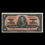 Canada, Bank of Canada, 2 dollars : January 2, 1937