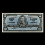 Canada, Bank of Canada, 5 dollars : January 2, 1937