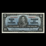 Canada, Bank of Canada, 5 dollars : January 2, 1937