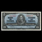 Canada, Bank of Canada, 5 dollars <br /> January 2, 1937