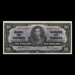 Canada, Bank of Canada, 10 dollars <br /> January 2, 1937