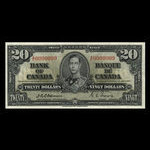 Canada, Bank of Canada, 20 dollars : January 2, 1937