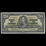 Canada, Bank of Canada, 20 dollars : January 2, 1937