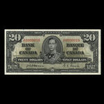 Canada, Bank of Canada, 20 dollars <br /> January 2, 1937