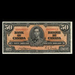 Canada, Bank of Canada, 50 dollars <br /> January 2, 1937