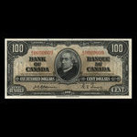 Canada, Bank of Canada, 100 dollars <br /> January 2, 1937