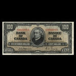 Canada, Bank of Canada, 100 dollars <br /> January 2, 1937