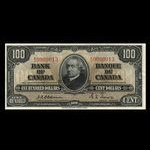 Canada, Bank of Canada, 100 dollars <br /> January 2, 1937