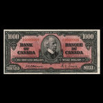 Canada, Bank of Canada, 1,000 dollars : January 2, 1937