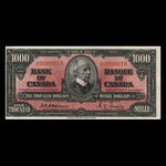 Canada, Bank of Canada, 1,000 dollars <br /> January 2, 1937