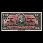 Canada, Bank of Canada, 1,000 dollars <br /> January 2, 1937