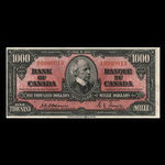 Canada, Bank of Canada, 1,000 dollars <br /> January 2, 1937