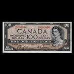 Canada, Bank of Canada, 100 dollars : 1954