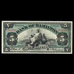 Canada, Bank of Hamilton, 5 dollars : June 1, 1914