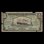 British Guiana, Royal Bank of Canada, 5 dollars : January 2, 1920