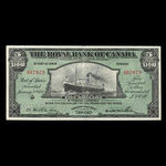 Trinidad, Royal Bank of Canada, 5 dollars : January 2, 1920