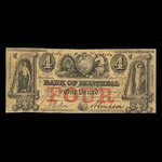 Canada, Bank of Montreal, 4 dollars : January 1, 1849