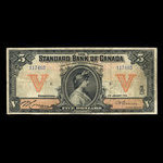 Canada, Standard Bank of Canada, 5 dollars : January 2, 1914