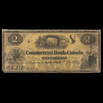 Canada, Commercial Bank of Canada, 2 dollars : January 2, 1857