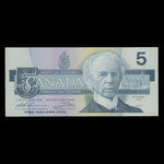 Canada, Bank of Canada, 5 dollars <br /> 1986