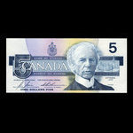 Canada, Bank of Canada, 5 dollars : 1986