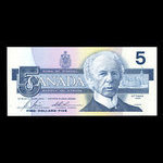 Canada, Bank of Canada, 5 dollars : 1986