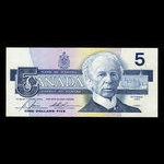 Canada, Bank of Canada, 5 dollars : 1986