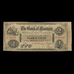 Canada, Bank of Montreal, 2 dollars : January 2, 1857