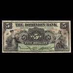 Canada, Dominion Bank, 5 dollars : January 2, 1925