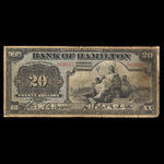 Canada, Bank of Hamilton, 20 dollars : June 1, 1909