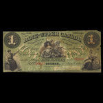 Canada, Bank of Upper Canada (York), 1 dollar : January 1, 1861