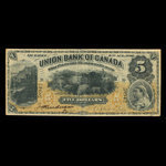 Canada, Union Bank of Canada (The), 5 dollars : August 2, 1886