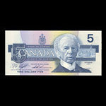 Canada, Bank of Canada, 5 dollars <br /> 1986