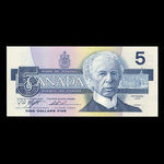 Canada, Bank of Canada, 5 dollars : 1986