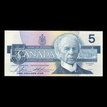 Canada, Bank of Canada, 5 dollars : 1986