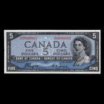 Canada, Bank of Canada, 5 dollars <br /> 1954