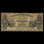 Canada, Exchange Bank of Canada, 10 dollars : November 1, 1872