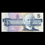 Canada, Bank of Canada, 5 dollars <br /> 1986