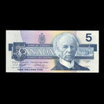 Canada, Bank of Canada, 5 dollars <br /> 1986