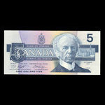 Canada, Bank of Canada, 5 dollars <br /> 1986